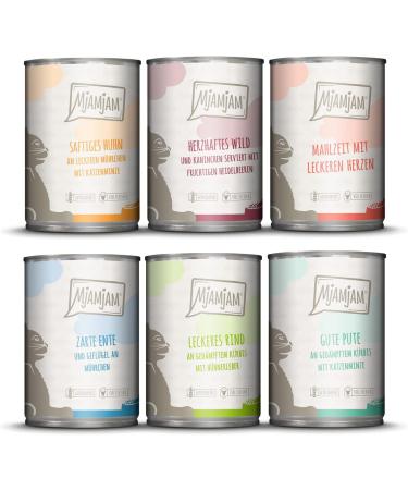 Mjamjam Premium Wet Cat Food - Calf & Turkey with Carrot - 6 x 400g Mixing Package III Bundle - Buy Online on SooperMarket.com