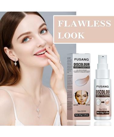 Fusang Color Changing Foundation Long Lasting Moisturizing Concealer Cover Cream Full Coverage Flawless Colour Changing Foundation Waterproof Liquid Base Makeup Suitable for Women&Girls - Buy Online on SooperMarket.com