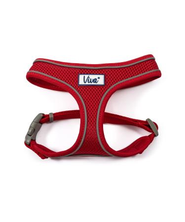 Ancol Viva Lightweight Breathable Comfort Mesh Dog Harness Red Size Medium (Fits Girth 44-57 cm)