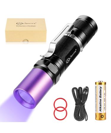 Lightfe UV flashlight UV301A 395NM UV black light with LG UV-LED source max. 3000 MW high performance for UV glue stones and mineral glow detector pet urin detector AC Lickdetector