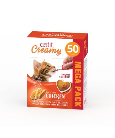 Catit Creamy Chicken Lickable Cat Treats 50 Pack