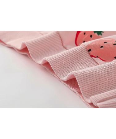 Girls Cotton Sweatshirt - Long Sleeve Casual Jumper for Kids | Toddler Clothes Age 4-5 Years | Strawberry Design - Buy Online on SooperMarket.com