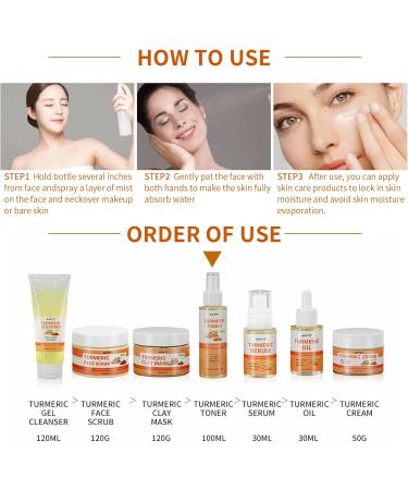 Turmeric Skincare Gift Set Turmeric Face Toner Nourishing Toner for Face to Refresh Soothe & Rehydrate Toner Astringent Toner Spray Moisturising Water Spray for Face 100ml - Buy Online on SooperMarket.com