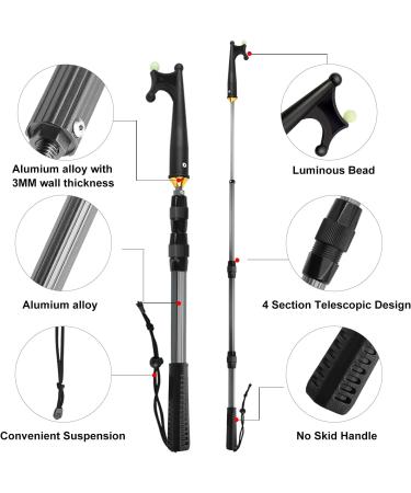 Sanlike Telescopic Boat Hook 55 - Durable, Rust-Resistant with Luminous Bead - Boating Accessories for Docking - Buy Online on SooperMarket.com