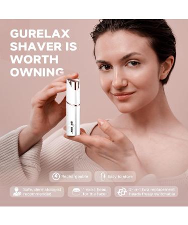 guRelax Facial Hair Remover(NEW) Facial Hair Removal for Women 2-in-1 Hair Removal Device Hair Remover for Face Woman Face Shaver/Trimmer with 2 Replacement Heads White(gen 3 Pro) - Buy Online on SooperMarket.com