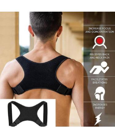 Back Brace Posture Corrector | Breathable & Soft Upper Back Support Back Support Shoulder Brace with Adjustable Fit for Daily Comfort - Buy Online on SooperMarket.com