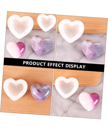 STOBOK 2pcs Love Mold Fondant Molds Silicone Soap Molds Heart Shape Silicone Heart De para Gelatinas Resin Silicone Molds Soap Silicone Molds Cake Heart-Shaped White Listing Silica Gel White 7.9x6.5cm - Buy Online on SooperMarket.com
