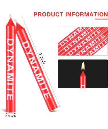 TNT Themed Birthday Candles 12 Pieces Dynamite Cake Toppers for Video Game Party and Graduation Celebration - Buy Online on SooperMarket.com