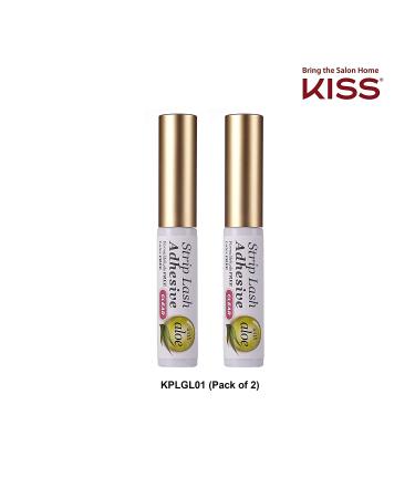 KISS Strip Eyelash Adhesive Clear 0.176 Oz (2 Pack) - 0.17 Ounce | Strong Hold, Waterproof Formula - Buy Online on SooperMarket.com