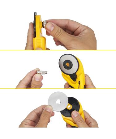 XW Hobby Knife Set - 45mm SKS-7 Rotary Cutter and Precision Knife for Art, Quilting, and Crafting with 12 Bonus Blades - Buy Online on SooperMarket.com