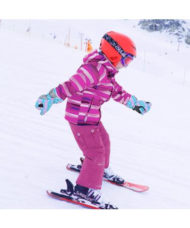Ausletie Kids Waterproof Winter Snow Gloves - Blue Unicorn | Warm Snowboard Gloves for Girls | Outdoor Ski Gloves for Children - Buy Online on SooperMarket.com