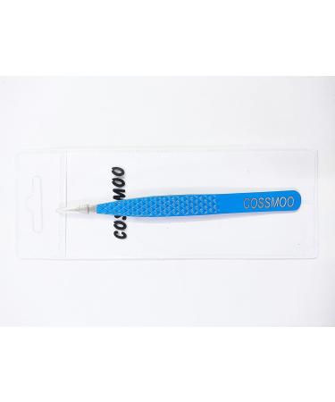 2 Pieces Diamond Grip Eyelash Tweezers Professional Set- COSSMOO Straight And Angled Curved L-Shape Volume Tweezers For Lashes Extension Pointed Individual Application Tweezers For False Lash - Buy Online on SooperMarket.com