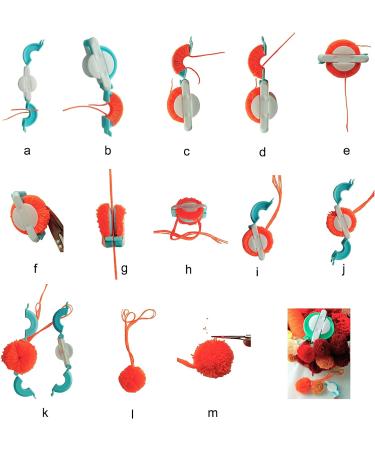 Pom Pom Makers Set - 4 Sizes with Scissors for Easy Pompom Making - Buy Online on SooperMarket.com