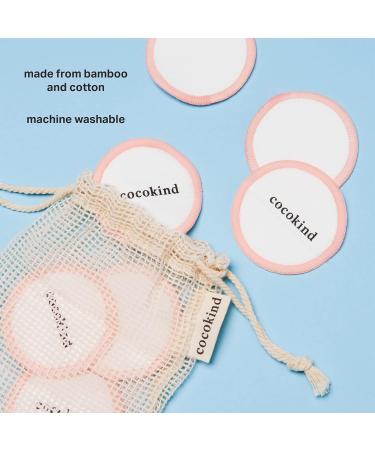 Cocokind Reusable Facial Rounds - Eco-Friendly Makeup Remover Pads Made from Bamboo & Cotton | Sustainable Cotton Rounds with Bag for Easy Use - Buy Online on SooperMarket.com