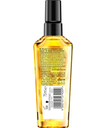 Gliss Cure Hair Oil Elixir 75ml - Nourishing Daily Oil for Dry Hair with Argan Oil & Vitamin E - Non-Greasy Treatment - Buy Online on SooperMarket.com