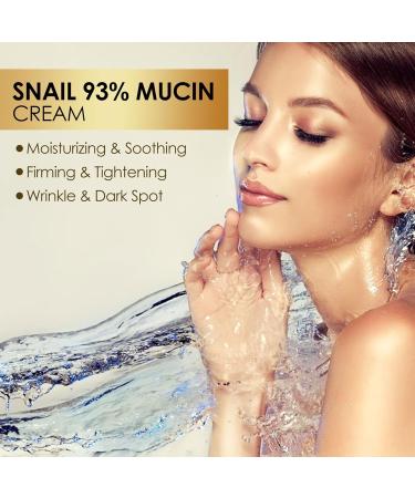 Snail Mucin Moisturiser Snail Cream Snail Mucin Cream with Hydrolyzed Collagen and Snail Filtrate Extract Anti Aging Face Cream for Hydrating Anti Wrinkles - Smooth Fine Lines - Anti Aging - Buy Online on SooperMarket.com