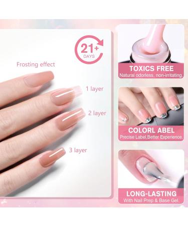 Shining She Jelly Gel Nail Polish Kit - 10 Color UV/LED Soak-Off Gel Set for Salon and Home Nail Art - 8ML - Buy Online on SooperMarket.com