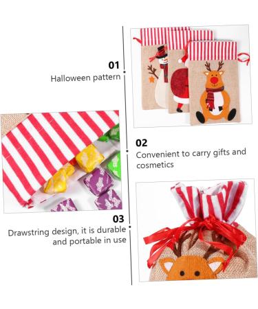 KOMBIUDA Party Snack Pouch 3 Pcs Christmas Storage Bag Candy Bags Holiday Treats Pouch Christmas Drawstring Bag Christmas Bag 30X18CM Assorted Color - Buy Online on SooperMarket.com