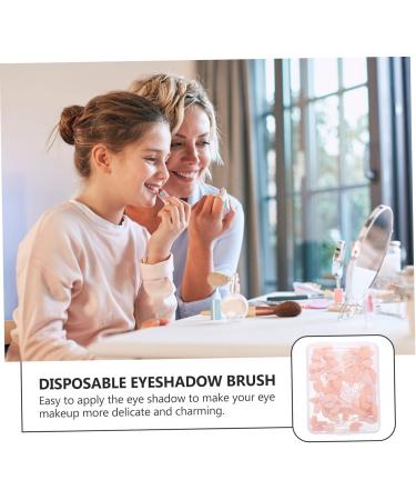 Mikinona 50pcs Double Ended Eyeshadow Brush Two Heads Eyeshadow Sticks Cosmetic Eye Shadow Sticks Plastic - Buy Online on SooperMarket.com