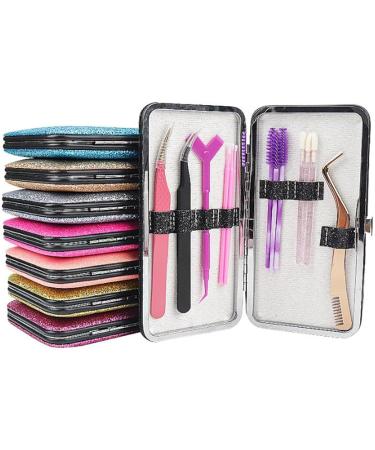 Tweezers Storage Cases Rectangle Eyelash Curler Protective Box Eyelash Tweezers Scissors Organizing Bags for Home Supplies Silver - Buy Online on SooperMarket.com