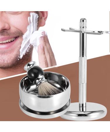 Professional 3-in-1 Shaving Set for Men - Razor Brush & Holder | Perfect Gift for Father's Day & Birthdays - Buy Online on SooperMarket.com
