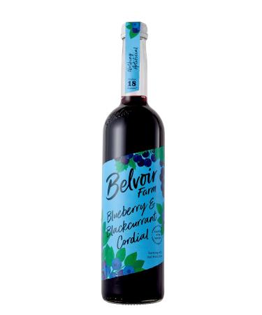 Belvoir Farm Blueberry and Blackcurrant Cordial - Blended Real Fruit and Berries Traditional Family Recipe 100 Percent Natural Ingredients Suitable for Vegetarians and Vegans 6x500 ml Bottles 6 x 500ml Blueberry and Blackcurrant
