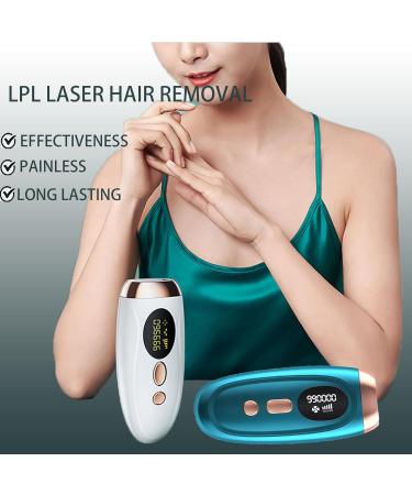 Laser Hair Removal with Cooling System - At-Home IPL Device for Women and Men - Upgraded to 999,900 Flashes - Permanent Hair Removal on Facial, Legs, Arms, Bikini Line - White - Buy Online on SooperMarket.com