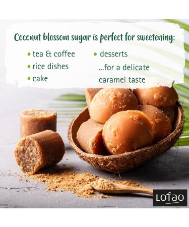 Lotao Organic Coconut Sugar - Healthy Natural Sweetener for Baking, Cooking, Coffee, Tea - Vegan, Non GMO, Gluten Free, Paleo - 35 oz - Buy Online on SooperMarket.com