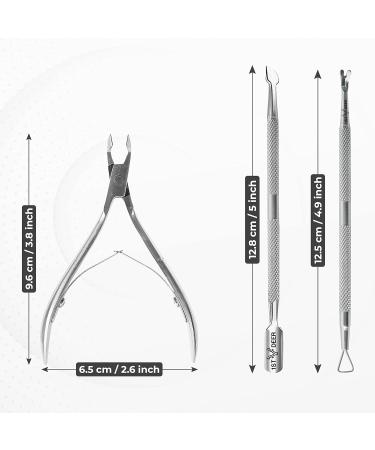 1st Deer Cuticle Cutter 3 pcs Cuticle Nipper Pusher and Fork Stainless Steel Nail Cuticle Scissors Clippers and Scraper Professional Manicure Pedicure Tool for Nail Art Spa 3 Pc Cuticle Set - Buy Online on SooperMarket.com