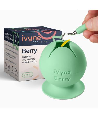 iVyne Berry Suctioned Vinyl Weeding Scrap Collector & Holder for Weeding Tools for Vinyl - Green
