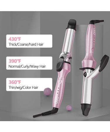 DAN Technology 1-Inch Titanium Curling Iron - Dual Voltage Travel Hair Curler in Pink | International Shipping Available - Buy Online on SooperMarket.com
