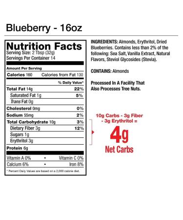 Legendary Foods Almond Butter | Blueberry Cinnamon Bun Flavor | Keto-Friendly, Low Carb, Vegan | 16oz Jar - Buy Online on SooperMarket.com