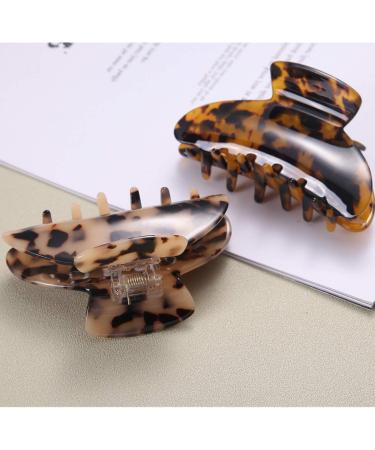 Tortoise Shell Big Hair Claw Clips - Nonslip 3.8 Inch Strong Hold Jaw Clips for Women (2 Pack) - Buy Online on SooperMarket.com