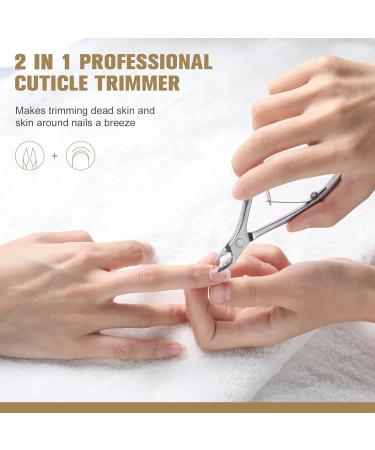 Feryes Nail Skin Clippers - 2 in 1 Professional Nail Shaver & Stainless Steel Nail Skin Remover | 6mm Full Jaw Pliers - Silver Color - Buy Online on SooperMarket.com