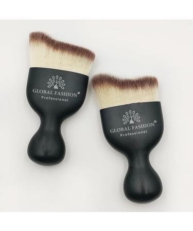 Buy Dual-Action Brush for Foundation & Powder - Global Fashion | 10x6x3cm 15g Black - International Shipping - Buy Online on SooperMarket.com