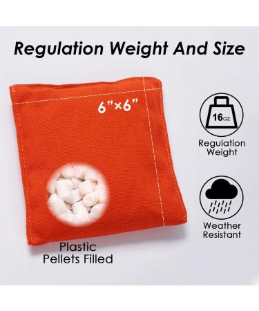 WAKAKA Cornhole Bags Set of 8 - Professional Weather Resistant Bean Bags for Cornhole Game with Tote Bags - Outdoor Tossing Game Replacement Bags - Buy Online on SooperMarket.com
