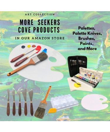 Painting Knife Set of 2 with Blender Background Brush - Palette Knives & Natural Bristle Paint Brush for Art - Straight Edge Flexible Tools (Unit 2 Brush & Pair Knives) - Buy Online on SooperMarket.com