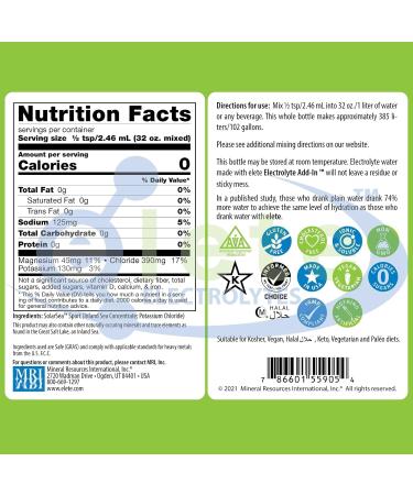 Anderson's Health Solutions elete Electrolyte Add-In Drops | Liquid Electrolyte Drink Mix Sodium Potassium Magnesium | Convenient Hydration Natural Electrolyte Replenishment | Sugar Free No Artificial Ingredients | 24.6mL (Pack of 2) elete 24.6 ml (Pack o - Buy Online on SooperMarket.com