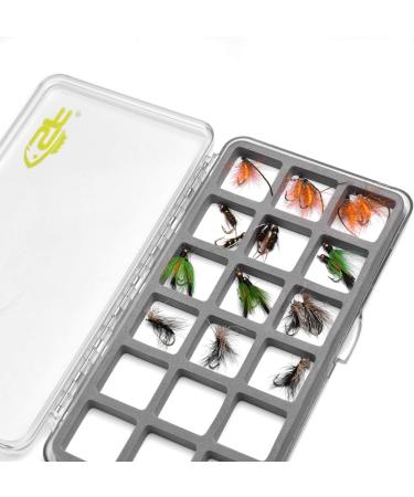 SF Slim Fly Box for Fly Fishing - Super Thin Clear Box with 18 Compartments - Buy Online on SooperMarket.com