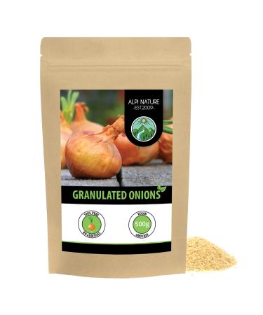 Granulated Onions (500g 1.1 lb) Onion granules Ground Onions 100% Natural from Gently Dried Onions No additives 500 g (Pack of 1)