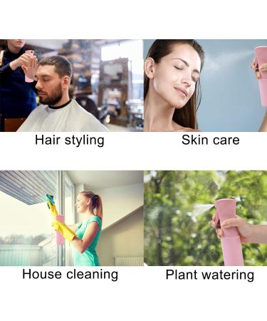 Continuous Spray Bottle 6.8oz/200ml Pink - Refillable Ultra Fine Misting Sprayer for Hairstyling, Cleaning, Salons & More - Buy Online on SooperMarket.com