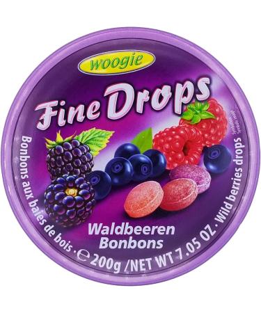 Woogie Fine Drops Hard Candy Tin - Lemon Mint and Wild Berries Flavours 200 g - Pack of 3 Fruit Candy Tin Cans - Buy Online on SooperMarket.com