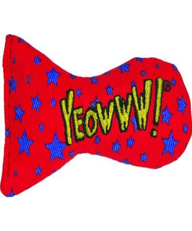 YEOWWW Stinkies Stars Cat Toy red with blue stars