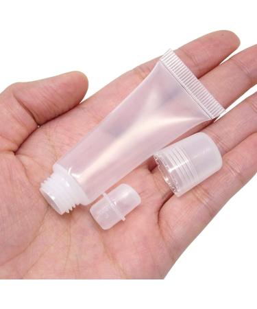 30Pcs-10ml Mini Clear Refillable Empty Tubes Lip Gloss Balm Container Soft Tubes Makeup Box Shampoo Samples Empty Tubes with Screw Cover - Buy Online on SooperMarket.com