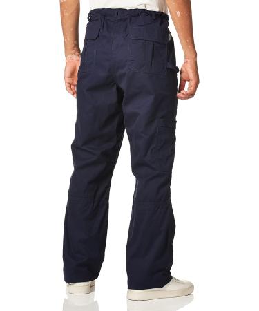 KOI James Men's Elastic Scrub Pants - Zip Fly, Drawstring Waist - Navy (Large) - Buy Online on SooperMarket.com