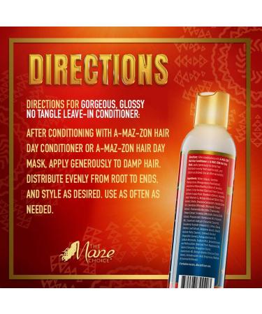 The Mane Choice A-MAZ-ZON Hair Day Gloss Leave-In Conditioner - Hydrating & Nourishing Formula with Biotin, Vitamins C, D, E - Buy Online on SooperMarket.com