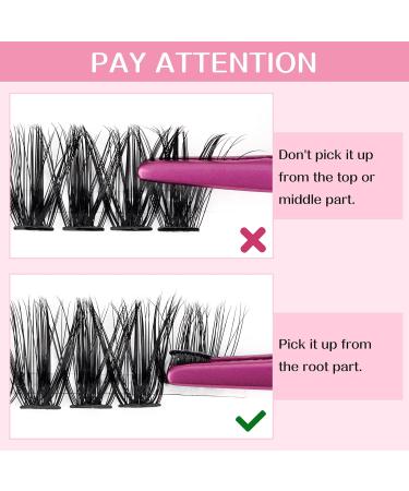 280 Pcs 40D+50D Mixed Cluster Lashes - DIY Eyelash Extensions at Home - 9-15 Mix - Large Size - Buy Online on SooperMarket.com