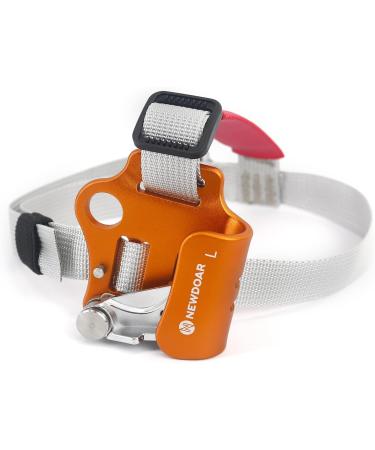 Newdoar Foot Ascender Riser - Climbing Device for 8-13mm Rope - Orange Left | Ideal for Tree Climbing Mountaineering & Roping - Buy Online on SooperMarket.com