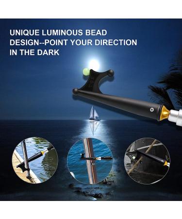 KOMCLUB Telescoping Boat Hooks - 3 Stage Aluminum Push Pole - Lightweight & Floating - Non-Slip Rubber Handle - Durable Boating Accessories - Multi-Color Rust-Resistant Boat Gaff - 12FT - Buy Online on SooperMarket.com