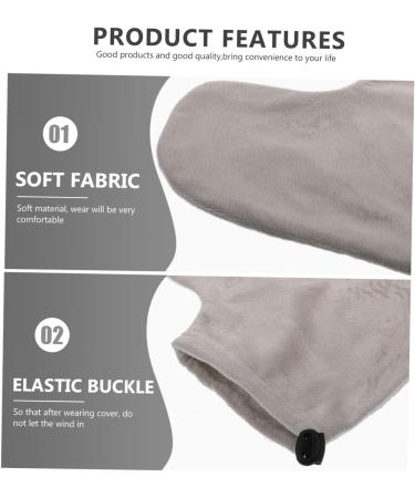 Beavorty Warm Foot Covers for Growth Therapy - Paraffin Bath Care 2 Pairs of Cotton Spa Shoes Gray 28x20cm - Foot Protection & Comfort - Buy Online on SooperMarket.com